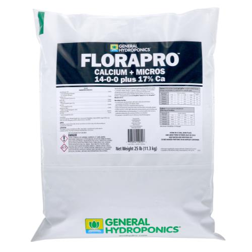 General Hydroponics FloraPro Calcium + Micros Soluble 25 lb bag (80/Plt)