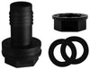 Hydro Flow - Tub Outlet Straight Fitting w/ 2 Gaskets 1 in - Display Box (25/Box)